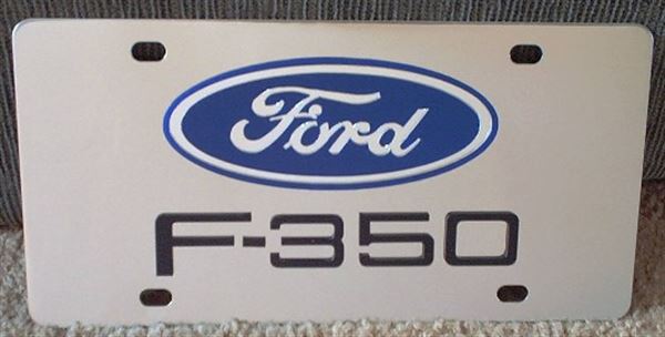 Ford F-350 Black vanity license plate